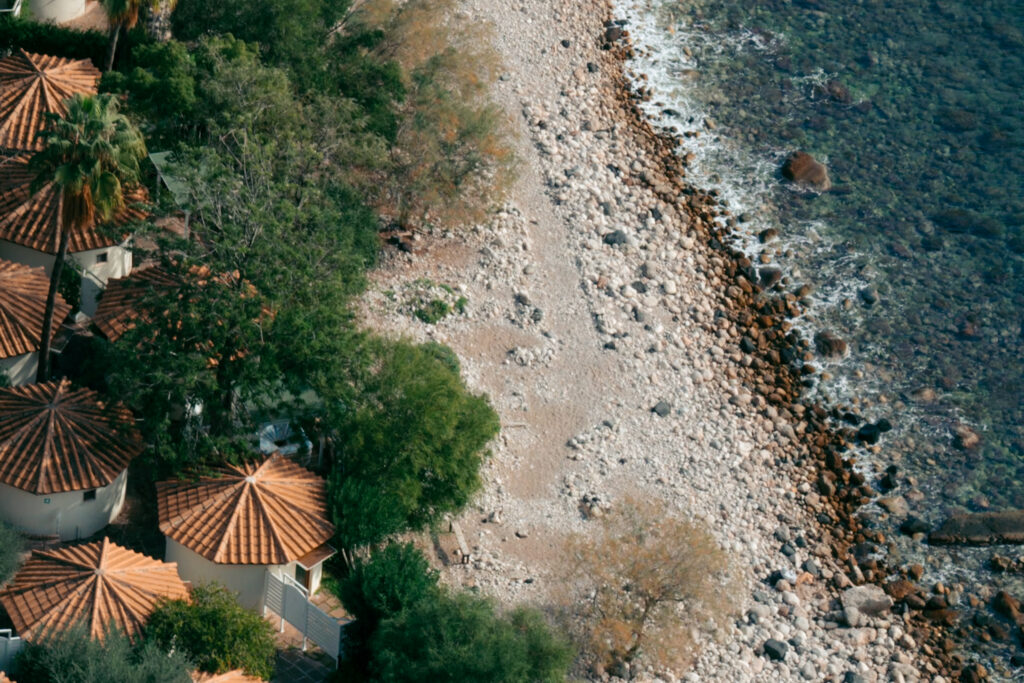 Taormina Sycylia widok na plażę